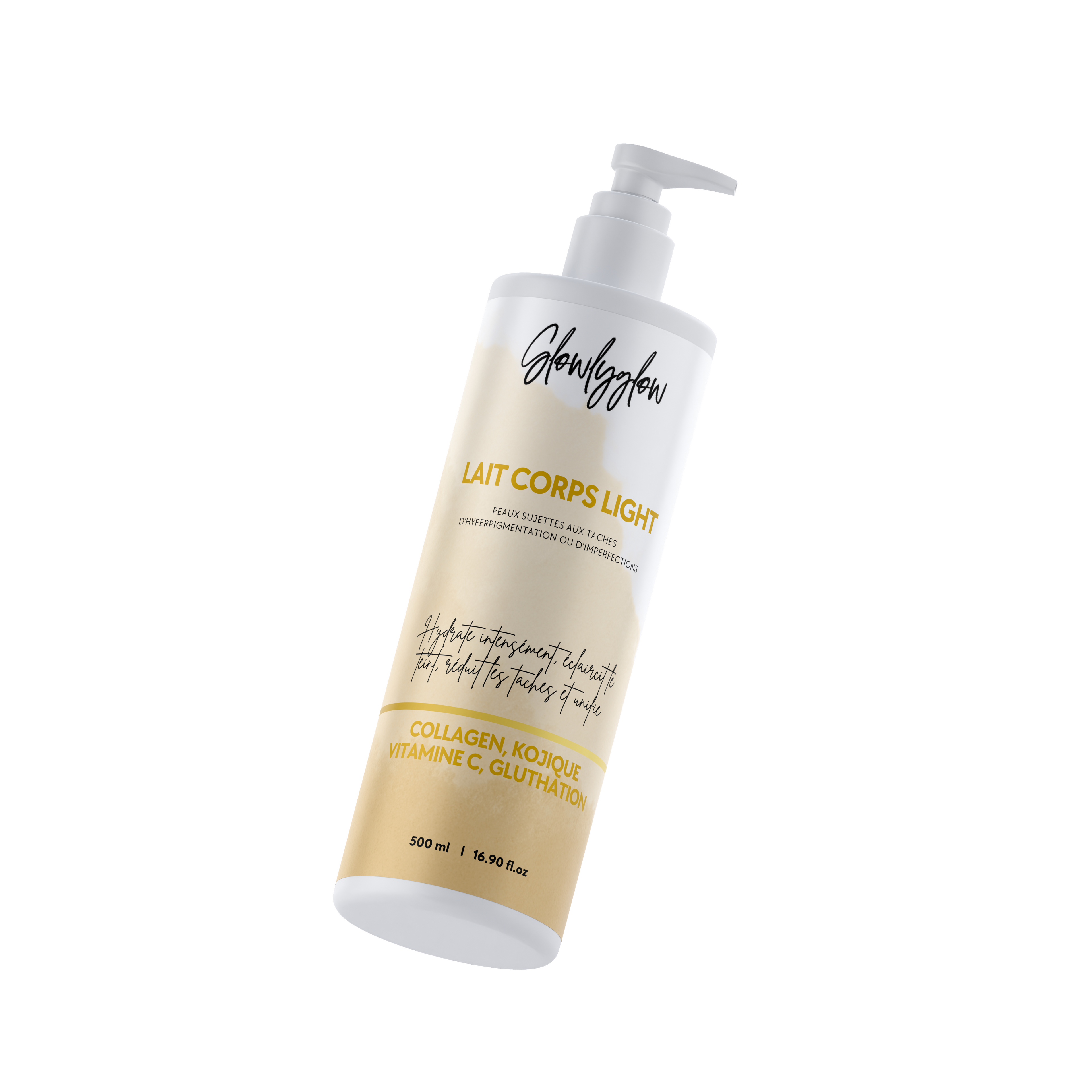 Lait Corps au Collagène, Vitamine C, Gluthation & Kojique | Hydratant, Éclaircissant & Unifiant | Gamme Light