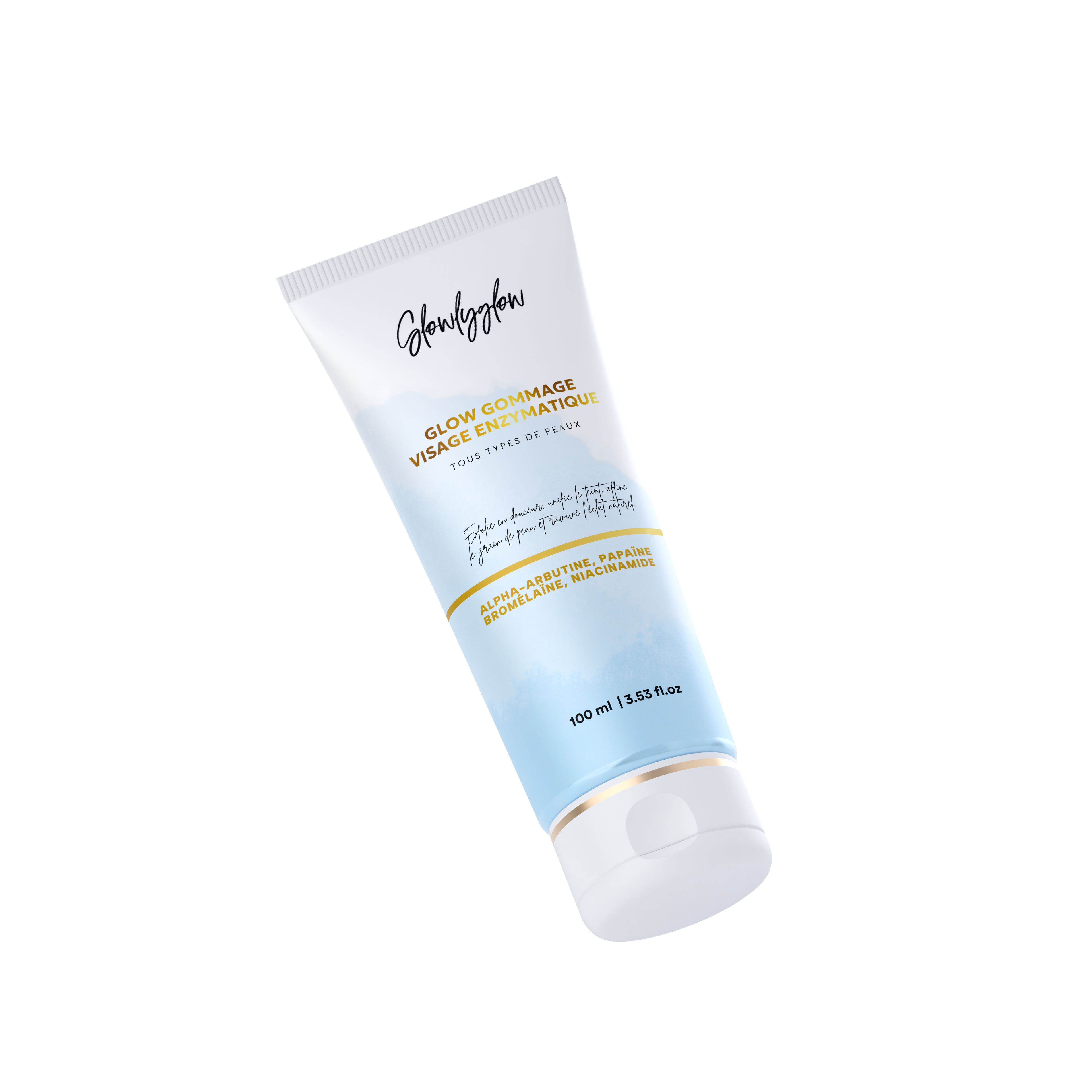 Gommage Enzymatique Visage – Niacinamide, Papaïne & Acide Mandélique | Exfoliation Douce, Resserre les Pores & Illumine le Teint | 100 ML | Peaux Sensibles & Ternes