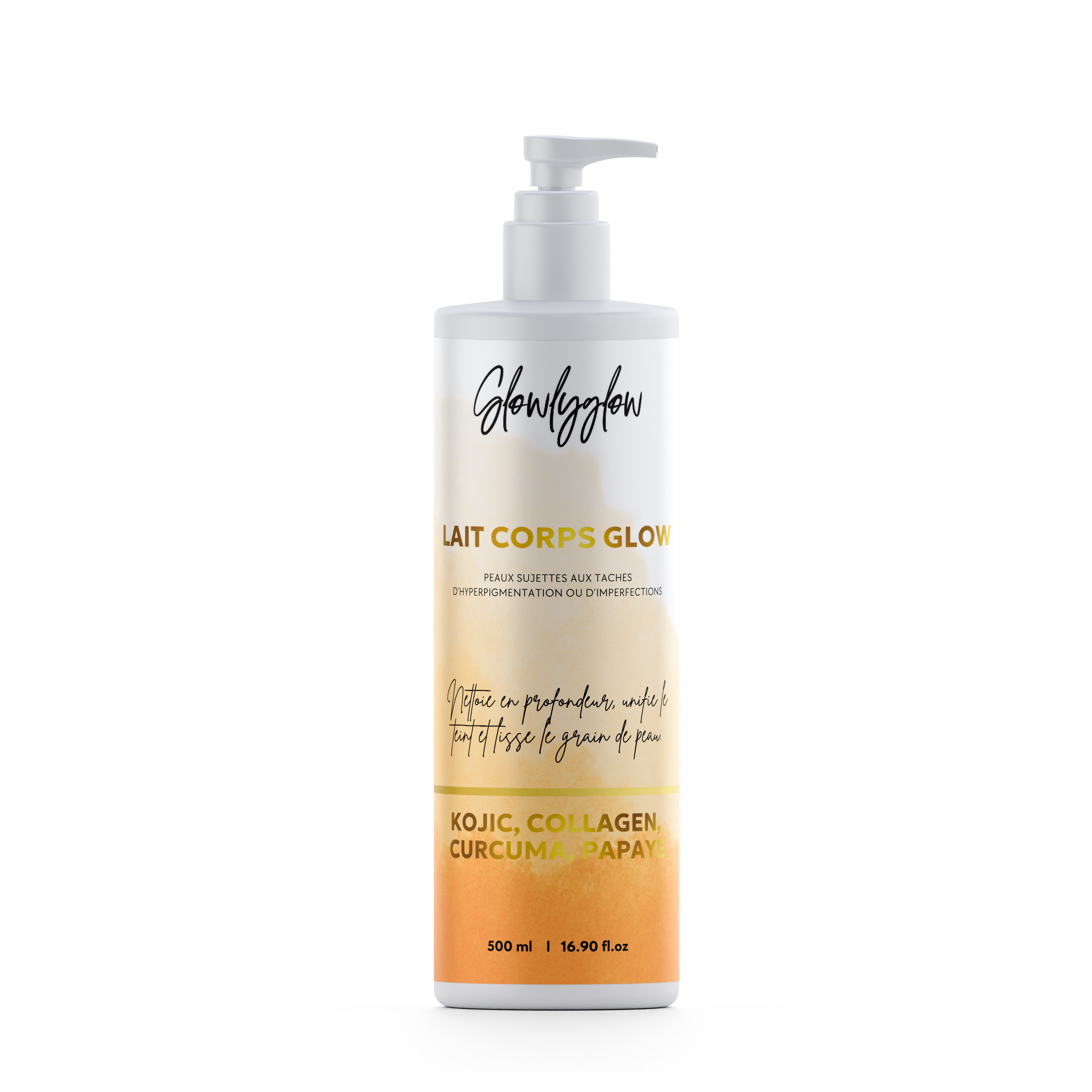 Lait Corps au Curcuma, Niacinamide & Glutathion | Hydratant, Unifiant & Anti-Taches | Gamme Glow