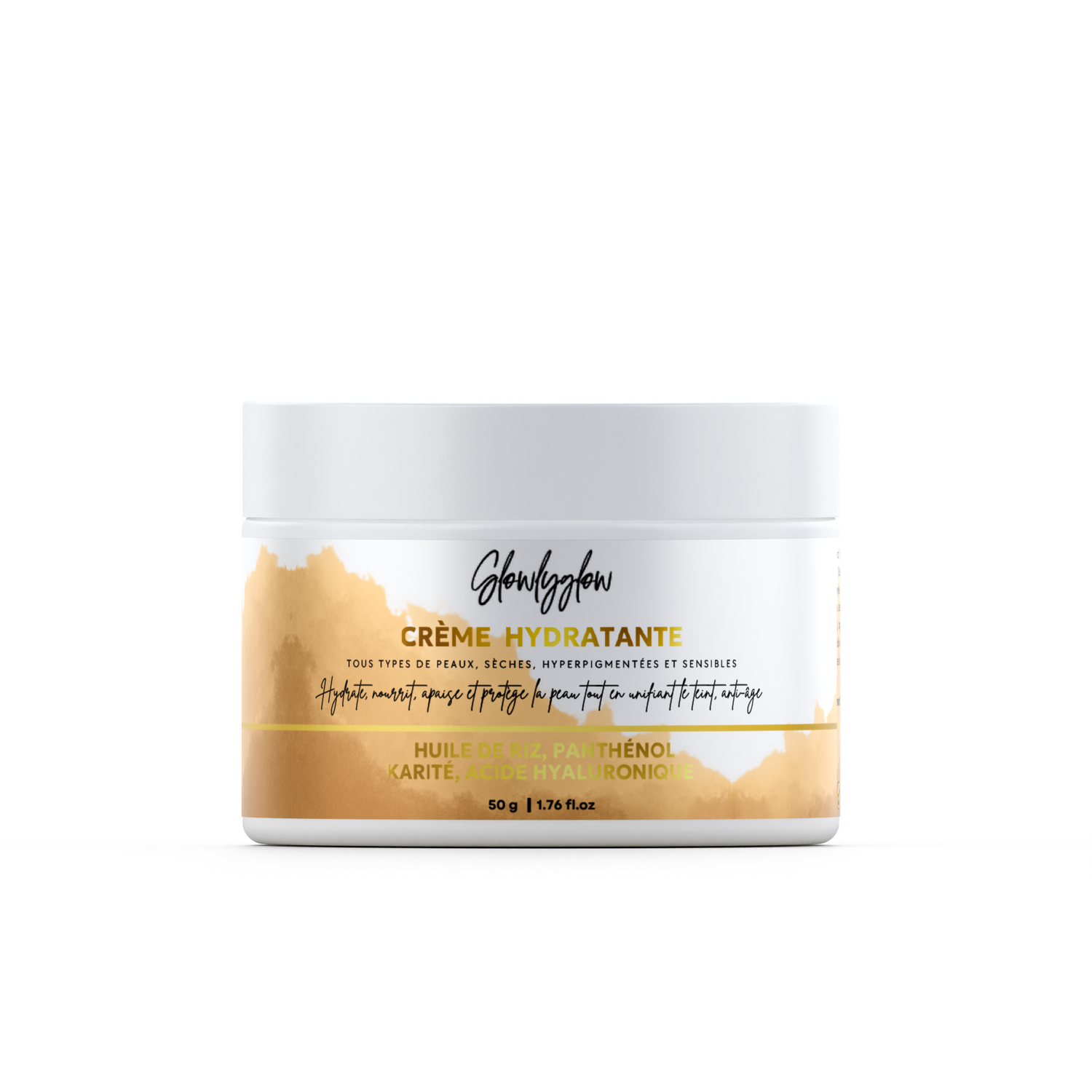 Crème Visage Ebony riz collagène