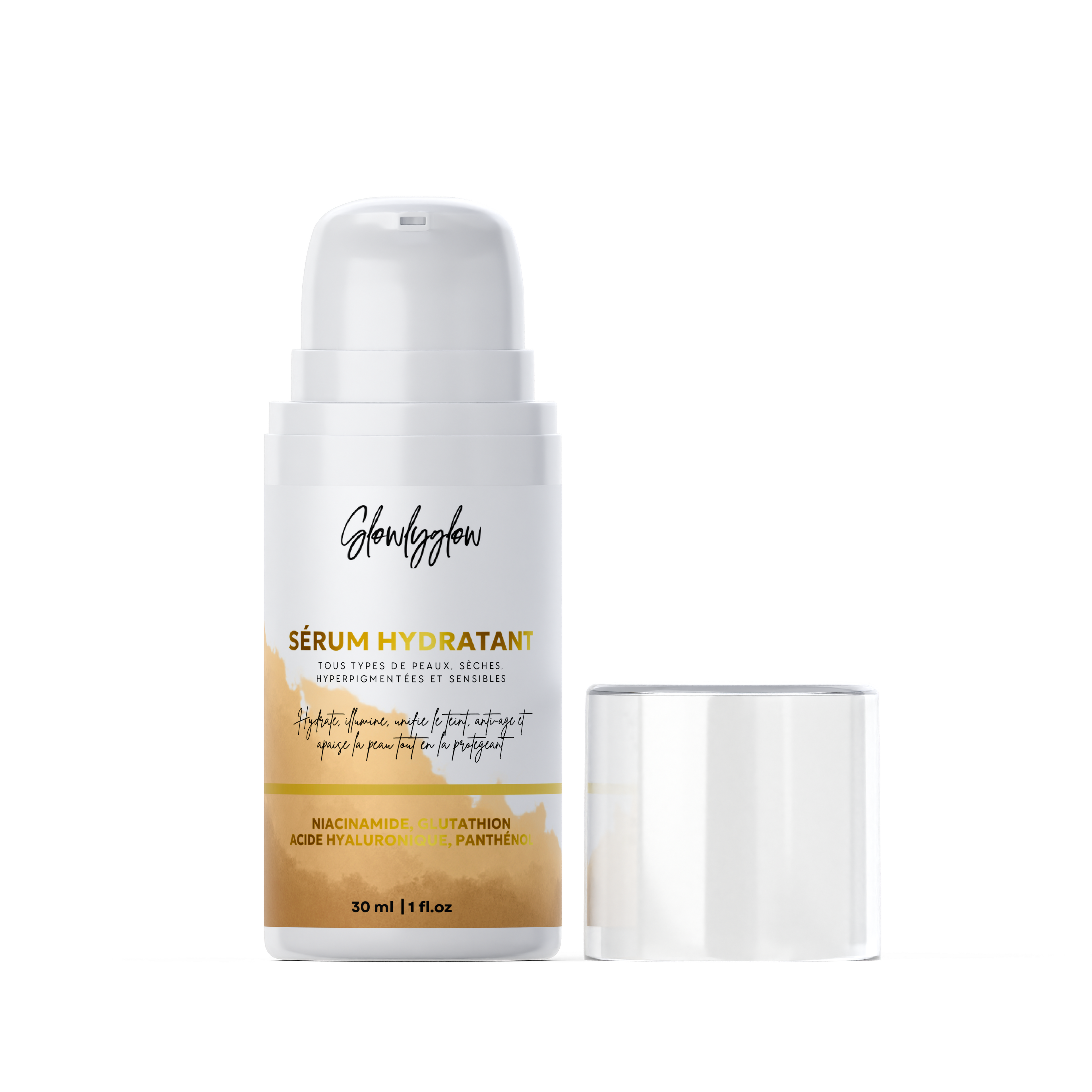 Sérum Visage au Riz Fermenté, Niacinamide & Acide Hyaluronique | Hydratant, Unifiant & Éclat | Gamme Hydralis