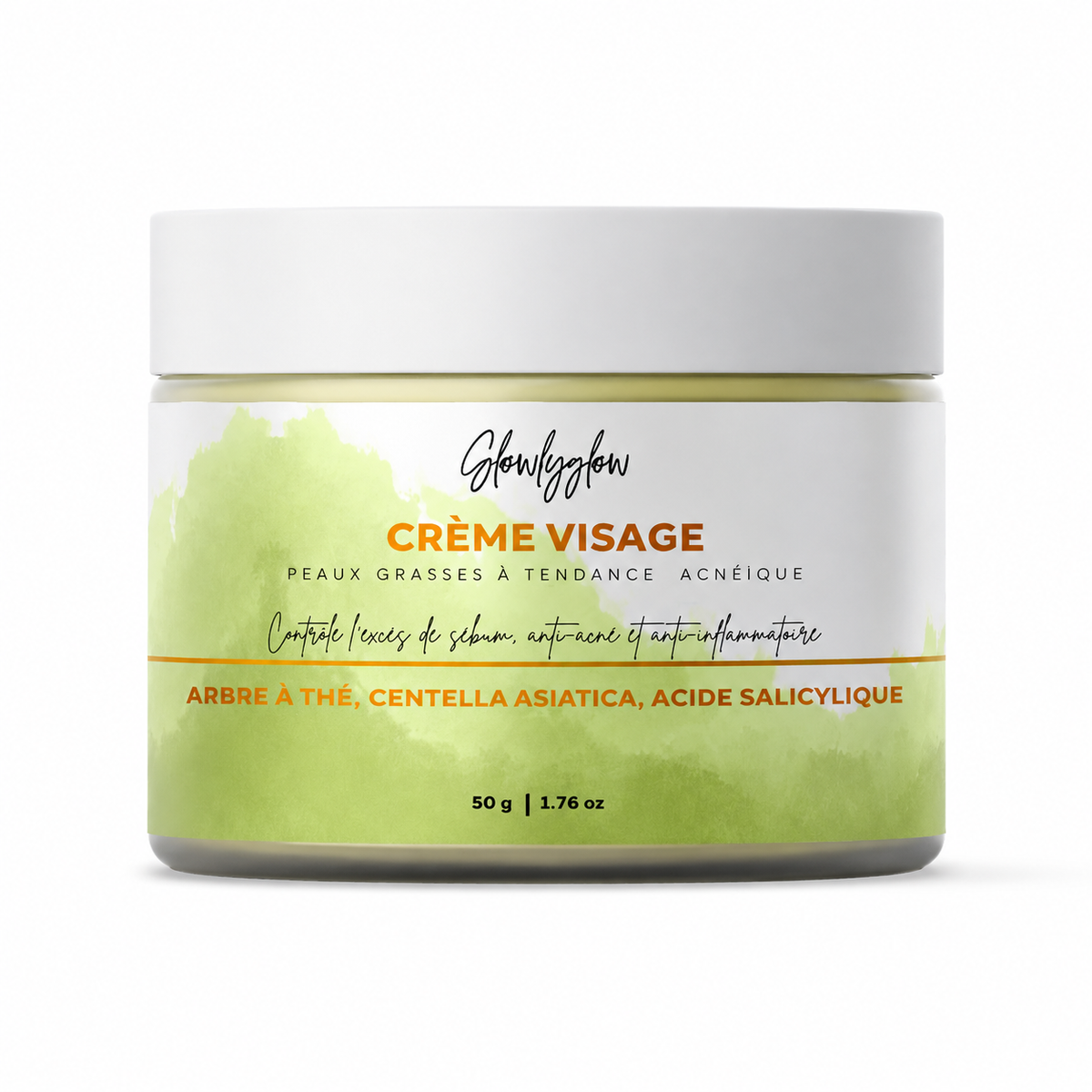 Crème Visage Repair GlowlyGlow au tea tree, centella asiatica et acide salicylique – 50 g