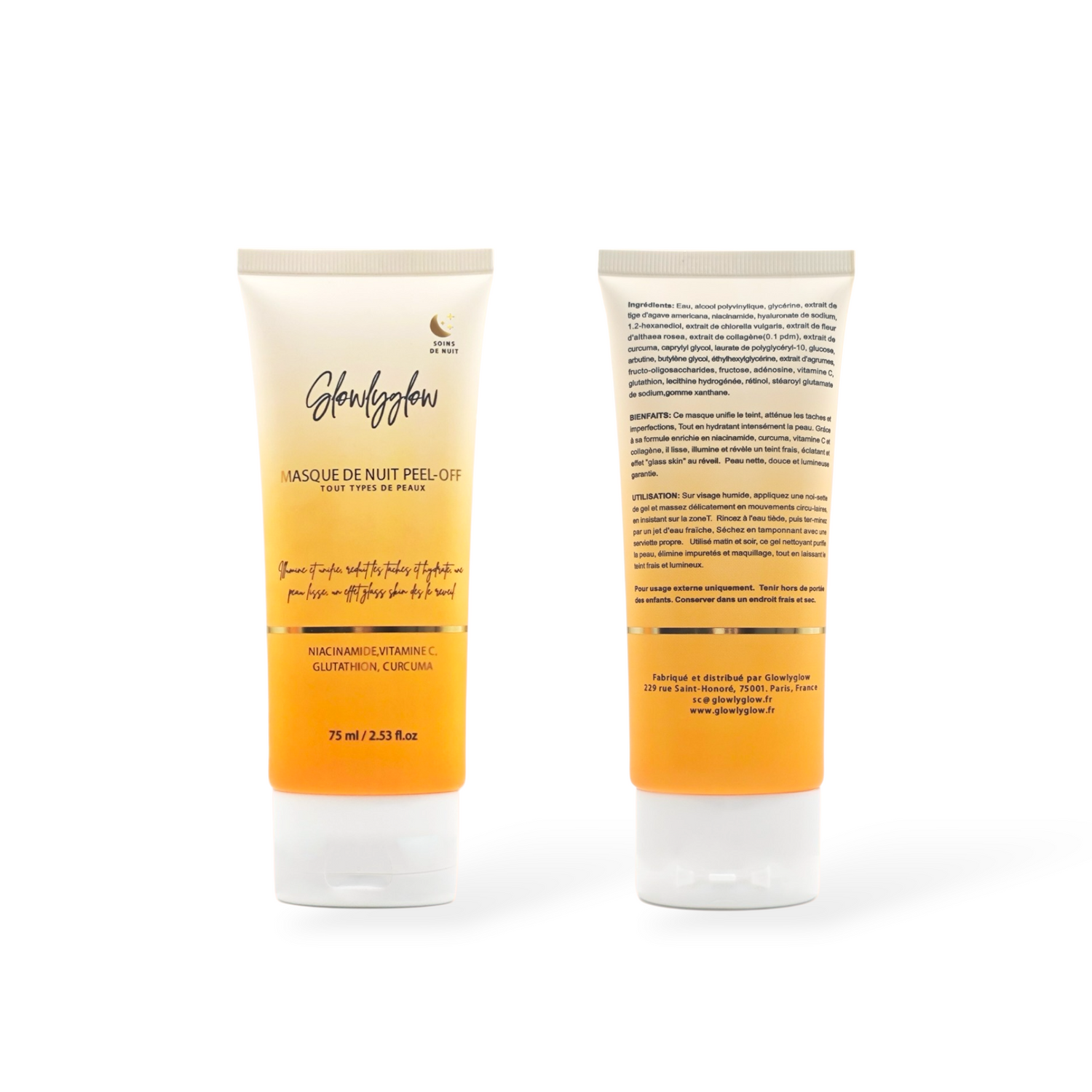 Masque de Nuit Curcuma Gluthation - Peel off