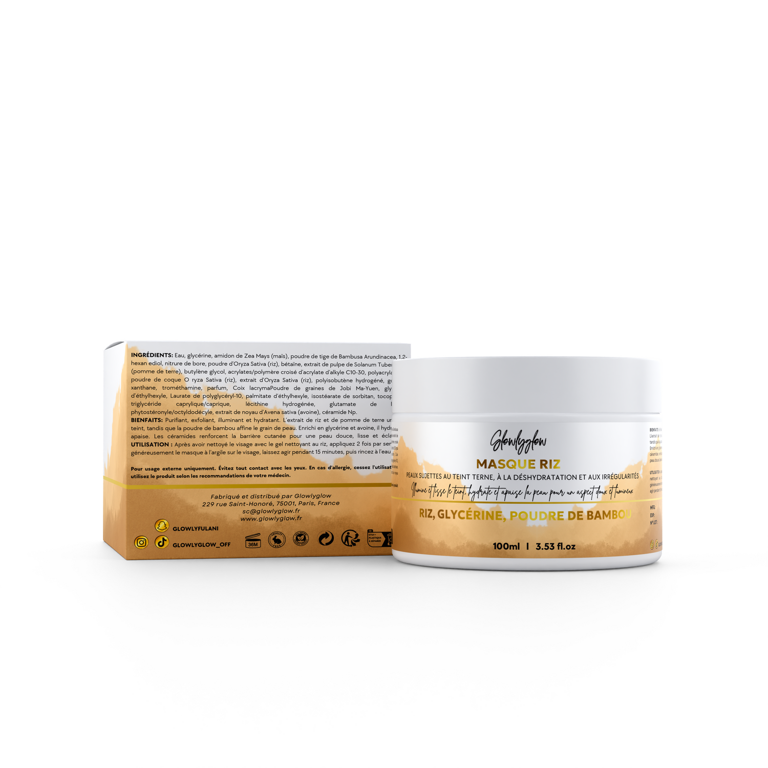 Masque à l’argile et granulés de riz