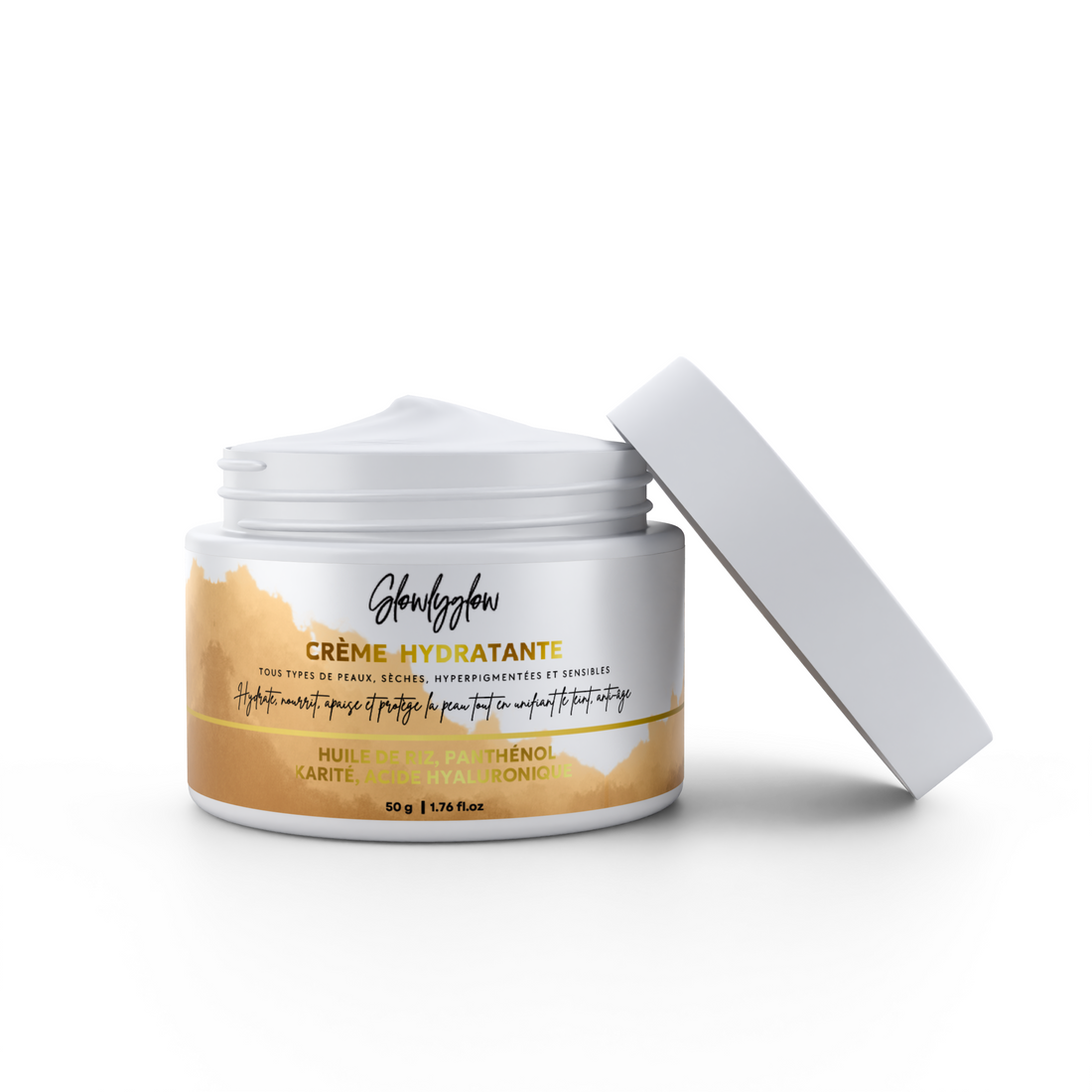 Crème Visage Ebony riz collagène