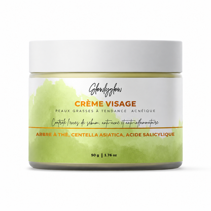 Crème Visage Repair GlowlyGlow au tea tree, centella asiatica et acide salicylique – 50 g