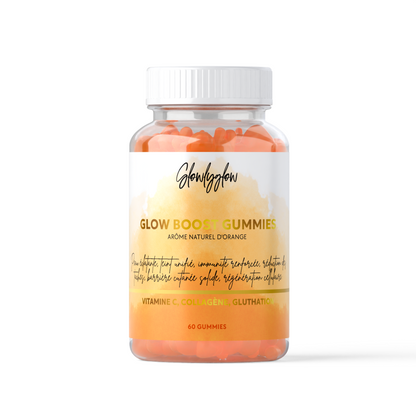 Glow Boost Gummies GlowlyGlow, complément alimentaire beauté au goût orange – 60 gummies
