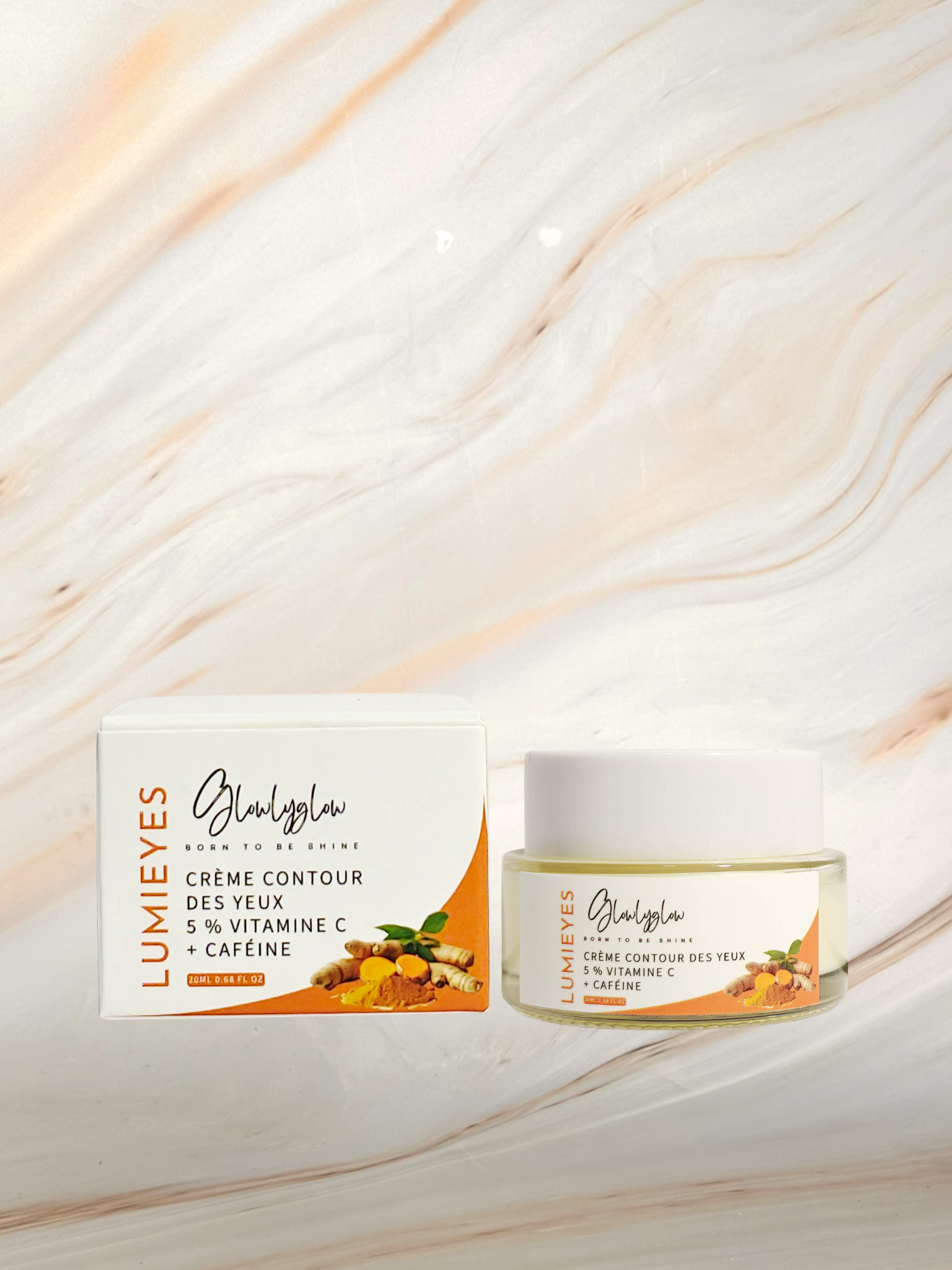 Lumieyes crème contours des yeux pigmenté et cerné 5 % VITAMINE C + CAFÉINE - glowlyglow