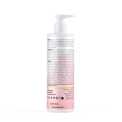 Lait Corps au Collagène, Vitamine C, Gluthation &amp; Kojique | Hydratant, Éclaircissant &amp; Unifiant | Gamme Light