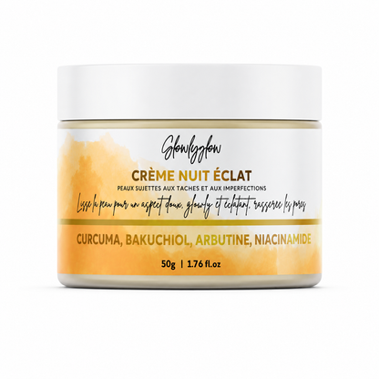 Crème de Nuit Éclat GlowlyGlow au bakuchiol et au curcuma