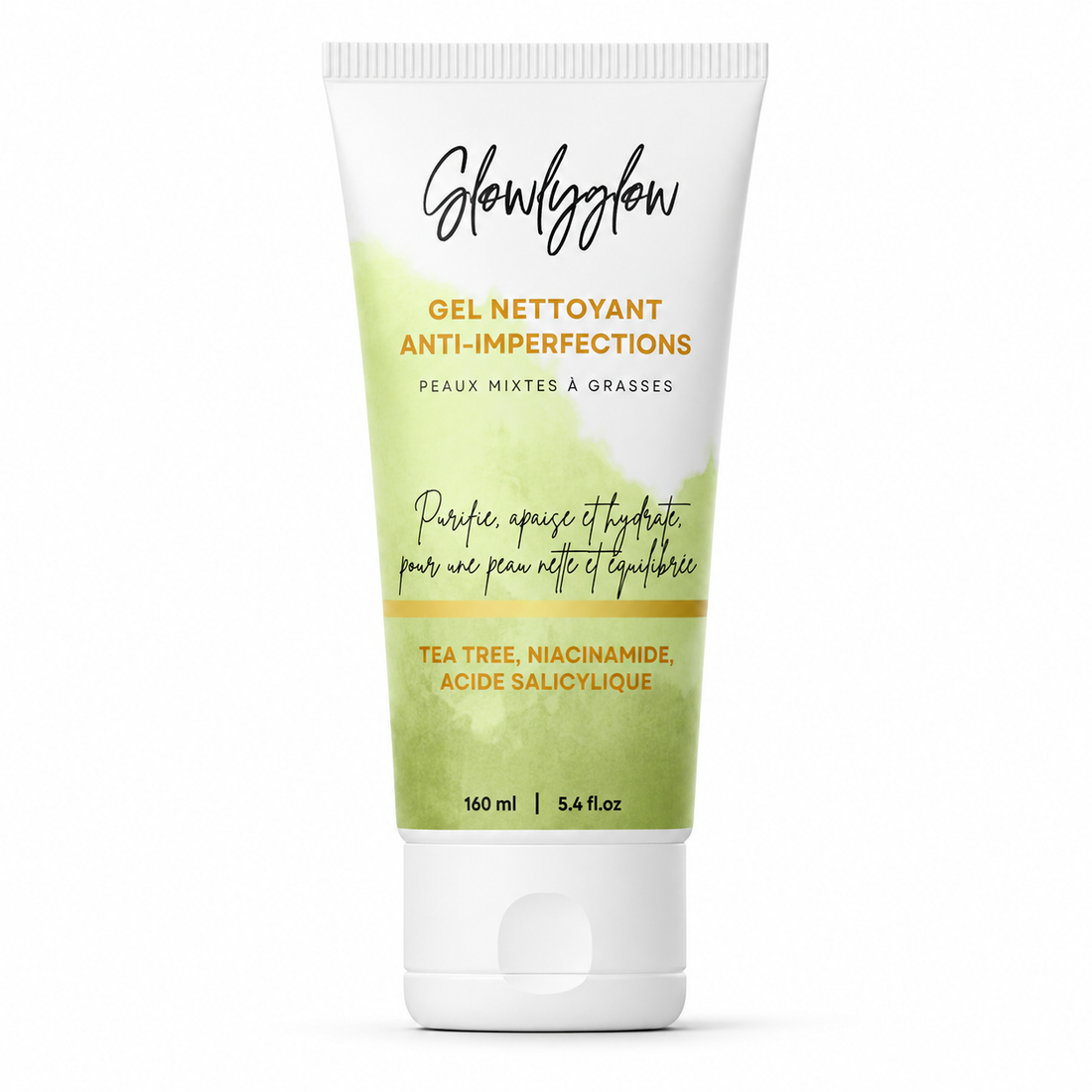 Gel nettoyant anti-imperfections Repair GlowlyGlow au tea tree, niacinamide et acide salicylique